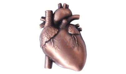 metal table top heart two
